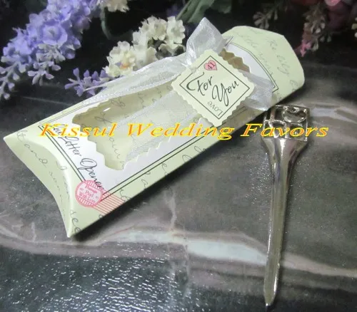 

(10 Pieces/Lot) Newest Bridal Shower Decoration Favors of Love letter opener wedding gift for Wedding and party favors