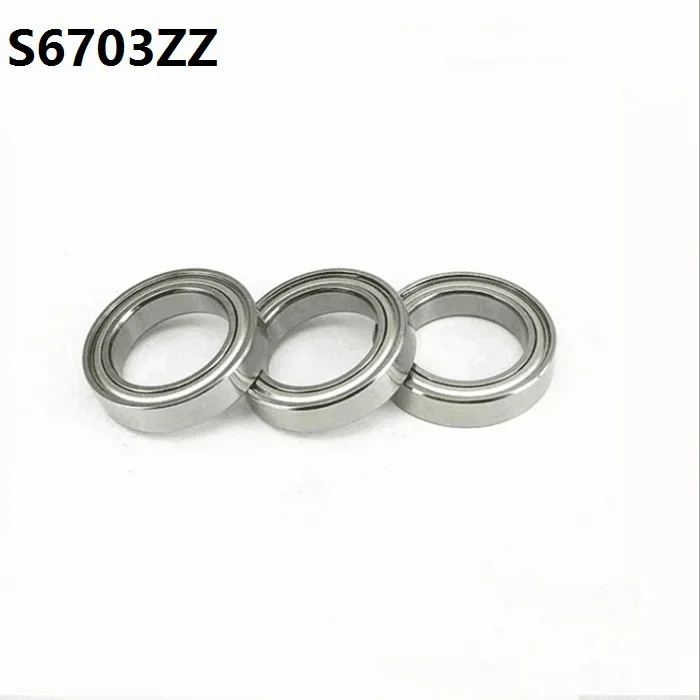 

10pcs/lot S6703ZZ S6703 ZZ Ball bearing 17*23*4mm Stainless Steel Deep Groove Ball Bearing 17x23x4mm