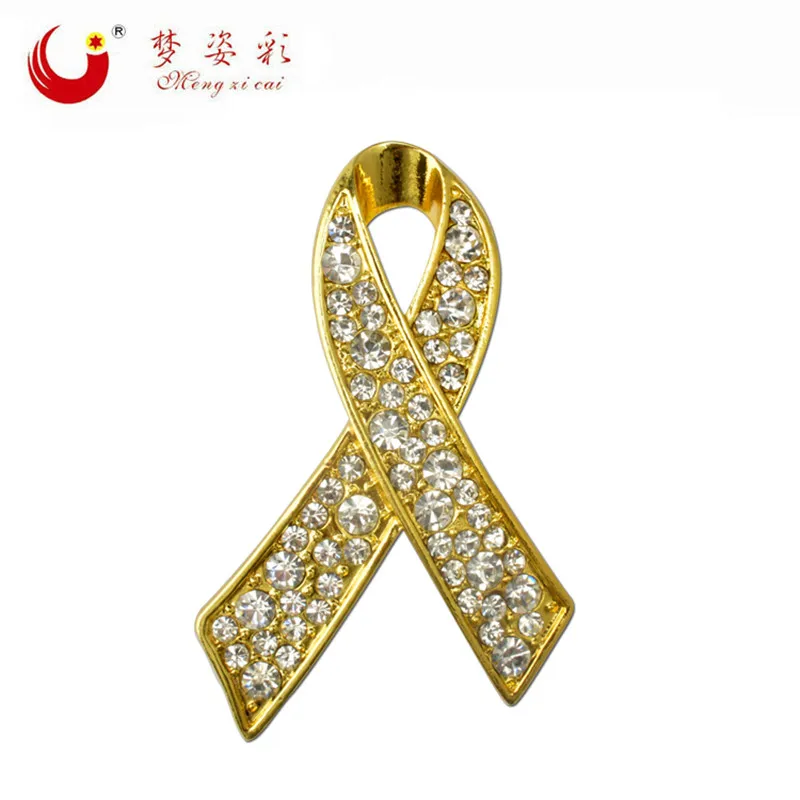 MZC Classic Logo Brooches for women Best Friends Crystal Breast Cancer Pins Men Wedding Party Jewelry Broches Jewelry Accessory