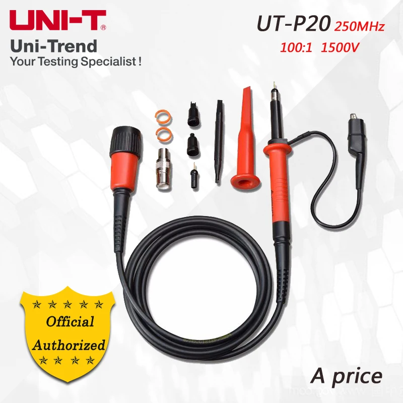 UNI-T UT-P20 Passive probe 250MHz 1500V; oscilloscope high voltage probe 100:1