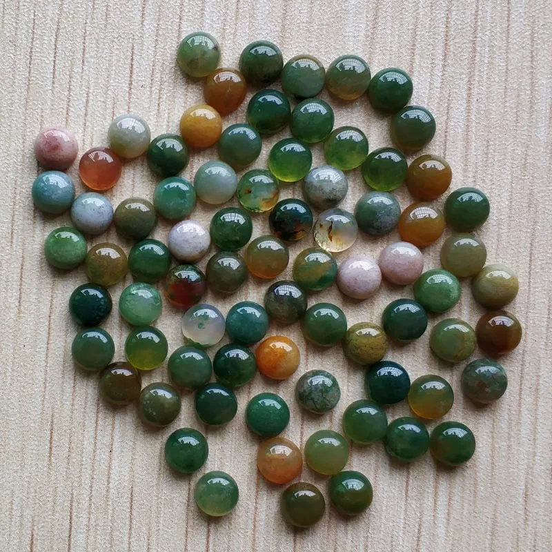 

Wholesale 50pcs/lot fashion hight quality natural india onyx round cab cabochon 6mm beads for jewelry making 6mm free