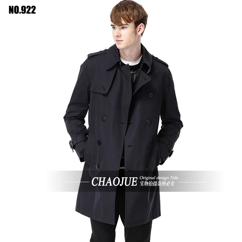 

S-6xl New Men Double Breasted 2021 Spring Autumn Fashion Casual Plus Size Long-sleeve Trench Outerwear Costumes Mens Clothing