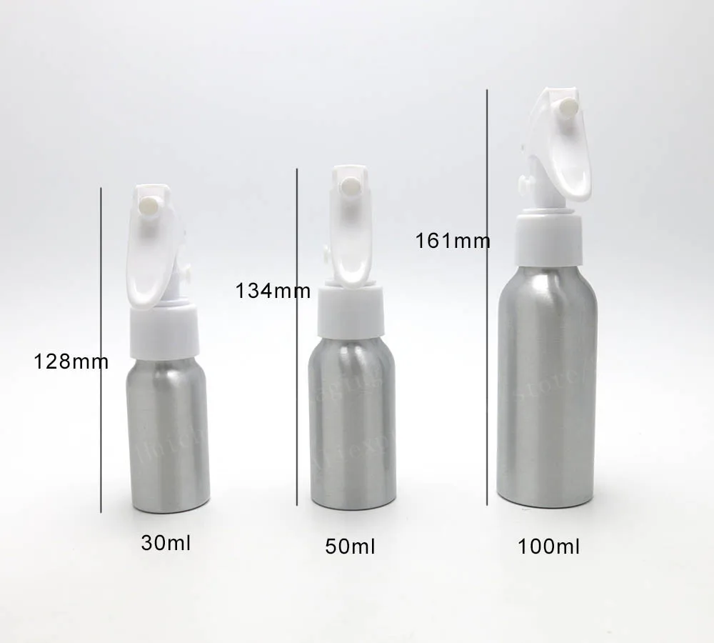 24 x  30ml 50ml 100ml 120ml 150m 250mlAluminum Bottles with Trigger Sprayers 1oz 3/5oz 3.33oz 4oz 5oz 8OZ Aluminium Containers