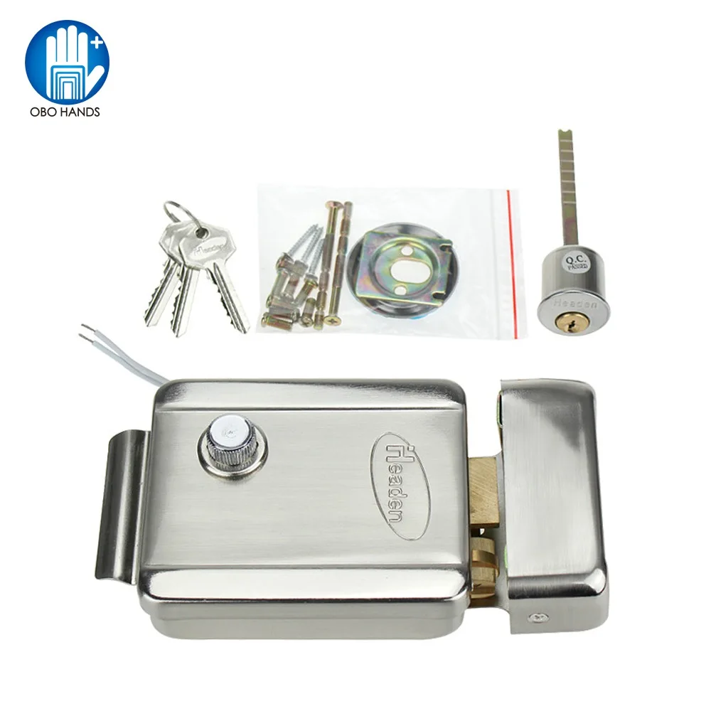 

Access Control Electric Control Lock Dedicated Electronic Lock DC 12V NC Type Metal with Keys for Access Control System Kit