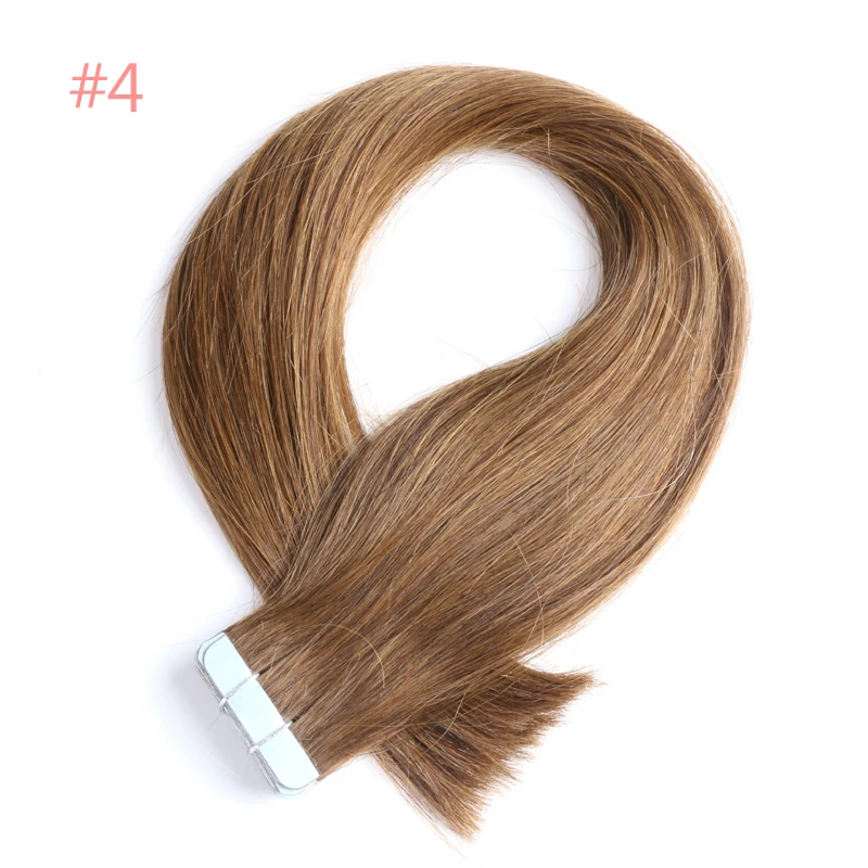 Ali Queen Hair 2.5g/pc 20pcs/pack Double Sided Adhesive Tape In Hair Skin Weft 50g Brazilian Remy Human Hair Fusion Hair