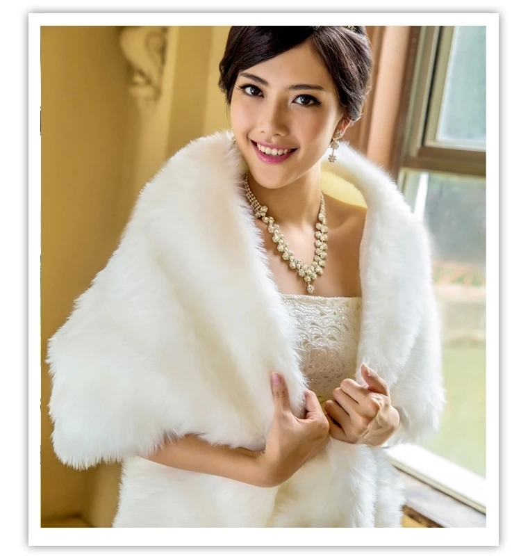 2015 new bride wedding dress white shawl shawl bride winter models thick winter wool shawl