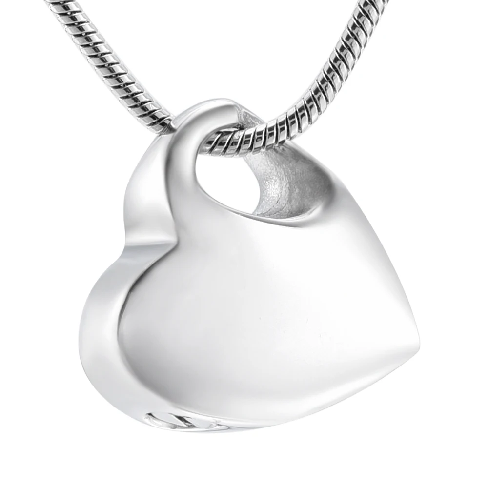 IJD9960 Heart Cremation Urn Necklace Funeral Ashes Holder Casket Jewelry Pendant