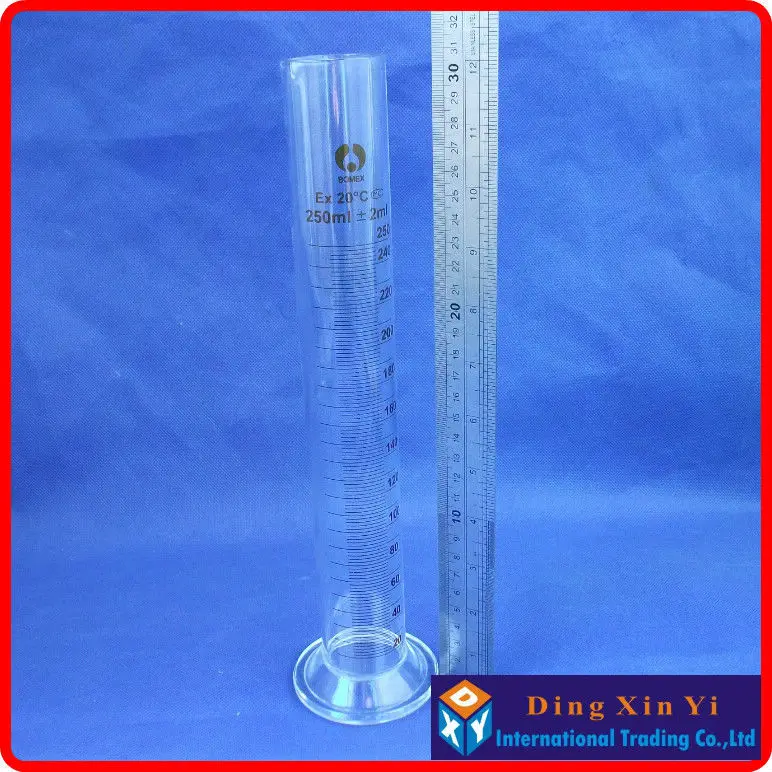 250ml glass graduated cylinder, measuring cylinder measuring graduates glass graduate