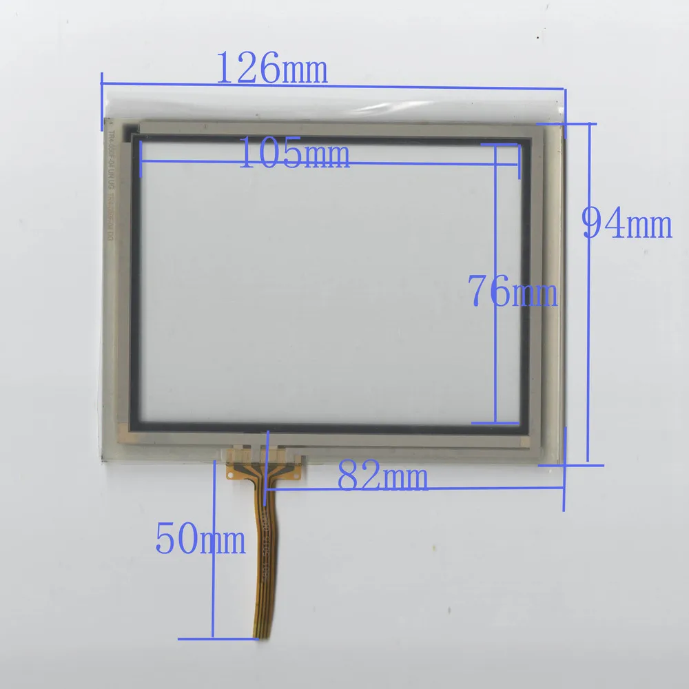 

5-inch four-wire resistive touch screen industrial screen TR4-050-04 126 * 94 3mm thick glass