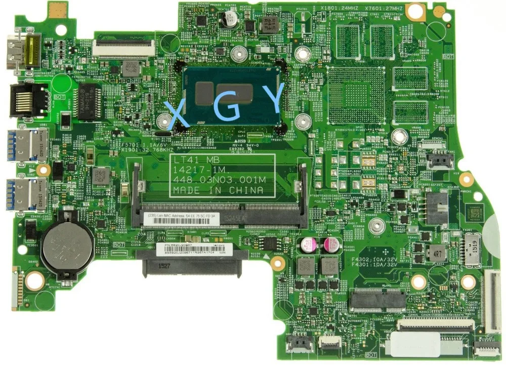 

For Lenovo U41-70 Original Mainboard LT41 14217-1M 448.03N03.001M UMA i5-5200U SR23Y