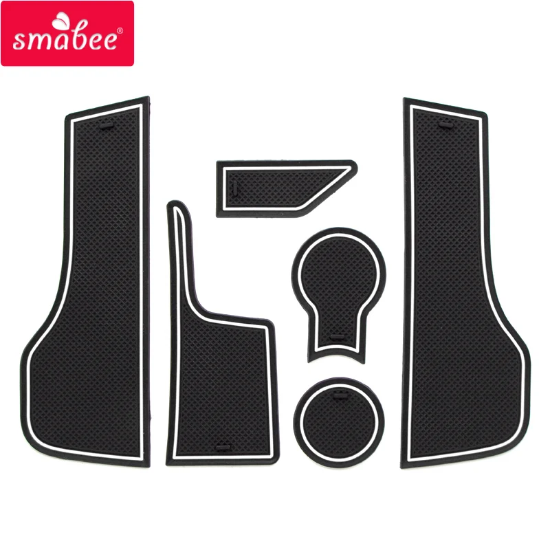 smabee Gate slot pad for LADA vesta Non-slip Interior Door Pad/Cup  VESTA MAT 6pcs pvc red blue white black