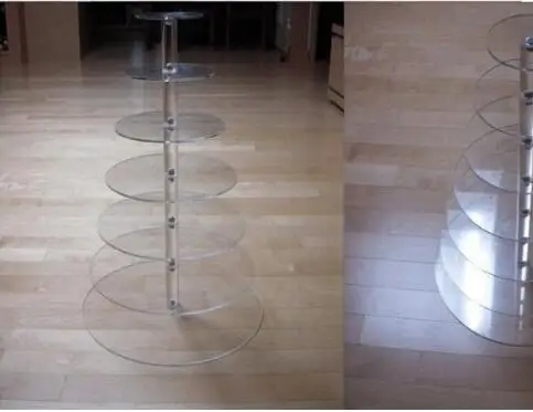 

Hot shopping free selling/Eco-friendly 7 Tier Plastic Acrylic Cupcake Stand acrylic cake wedding party