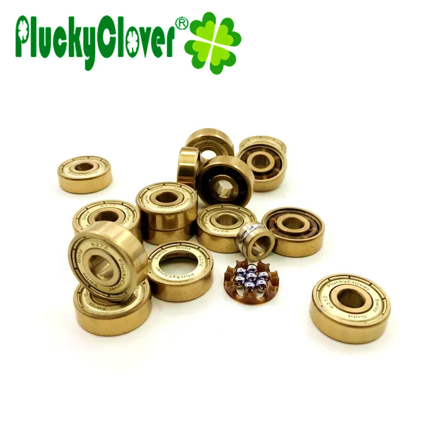 16pc 608zz/627z Gold Tatinium Skate Bearings Skateboard Longboard Parts Inline Roller Skates Scooter Quad Artistic Skate Bearing