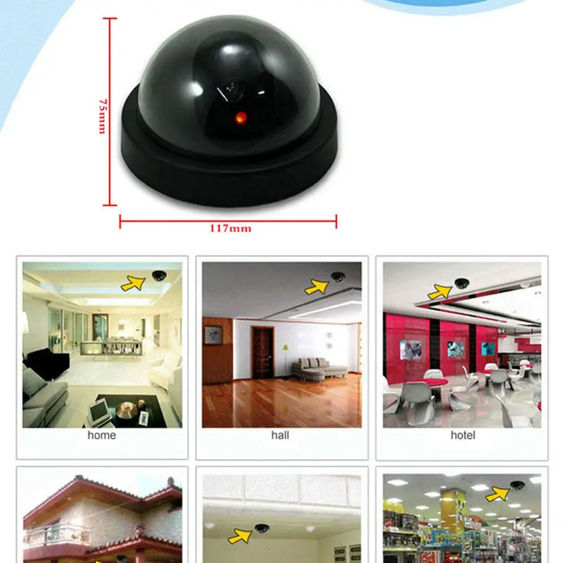 4 PCS MINI Ceiling Dummy Camera use in home anti theft CCTV IR Simulation Camera Fake surveillance Battery not include