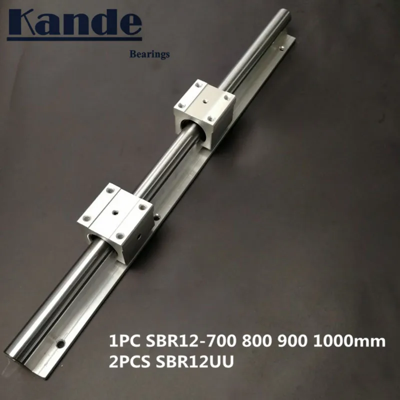 linear rail 12mm SBR12 - 600 650 700 800 850 mm  1 pc  linear guide SBR12 + 2 pcs SBR12UU blocks for CNC