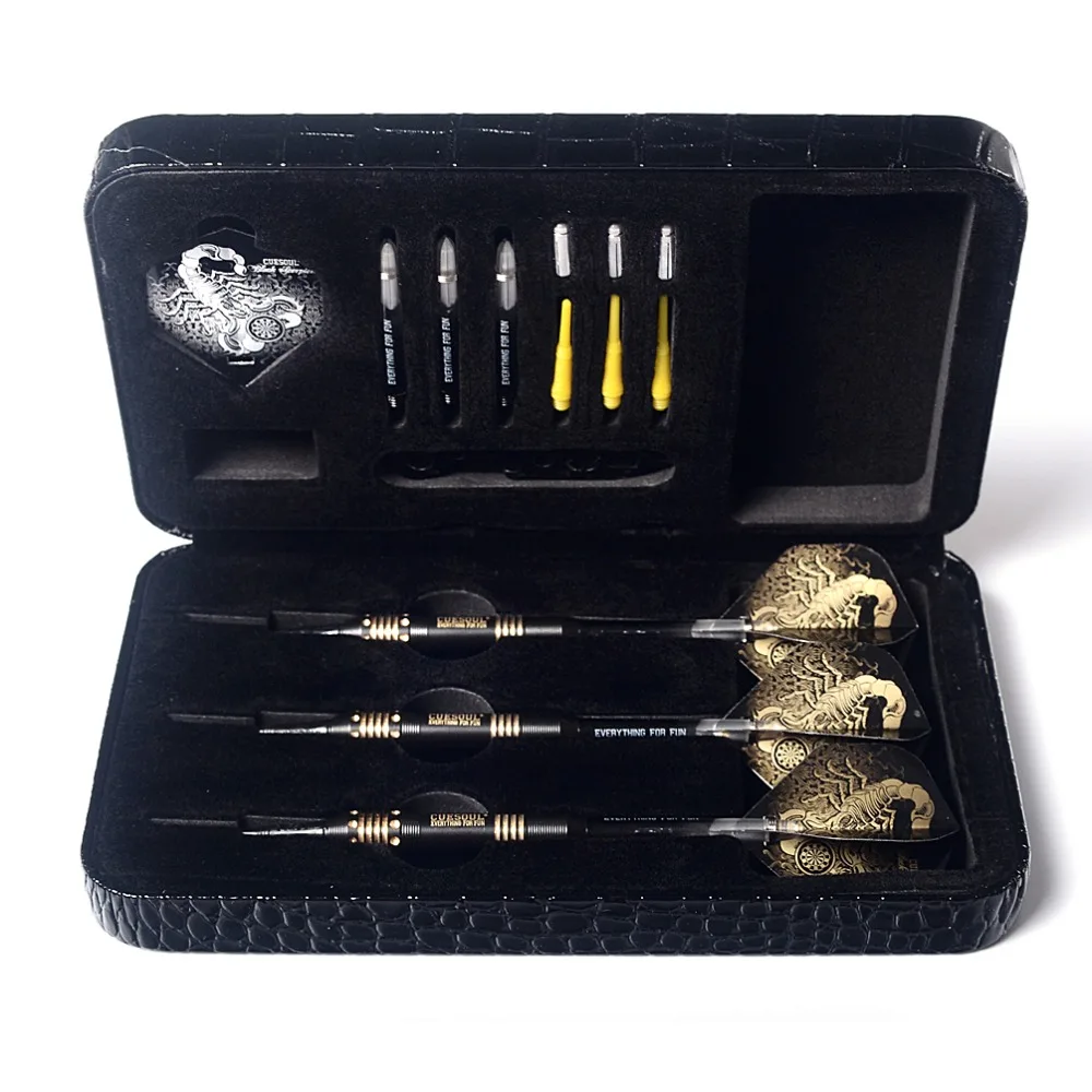 CUESOUL 3pcs/set Black Scorpion 16g Brass Darts Barrels with Fashional Design