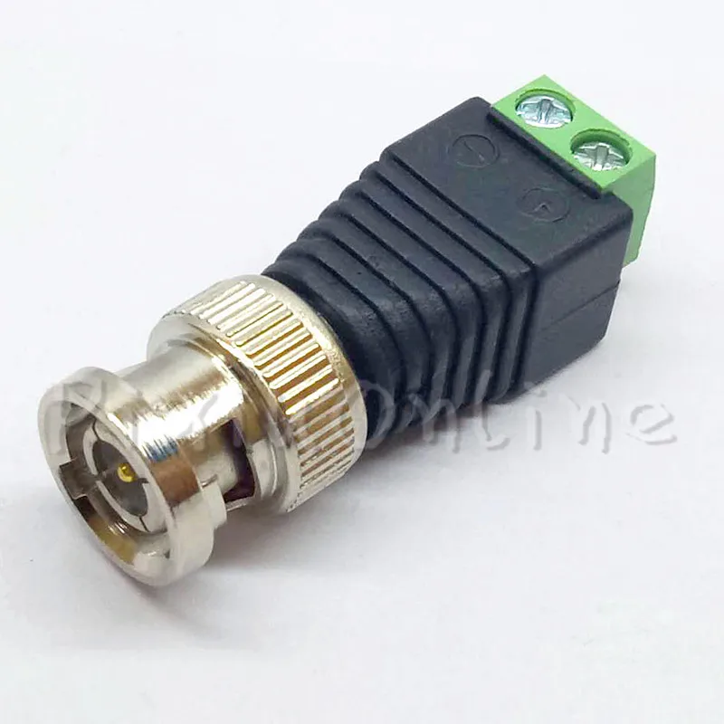 5PCS ST138b BNC Male Connectors Jack Video Balun AV Screw Terminal Coaxial Coax Cat5 CCTV Camera BNC Adapter Tools