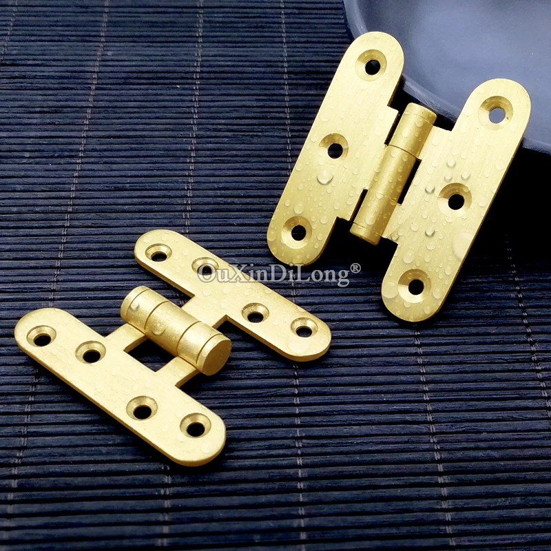 

High Quality 2PCS Brass Furniture Hinges Cupboard Wardrobe Drawer Cabinet Smoothly and Mute Door Hinges Furniture Hardware