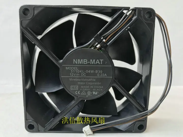 

NMB-MAT 3110KL-04W-B39 C54 Server Cooling Fan DC 12V 0.22A 80x80x25mm 3-wire