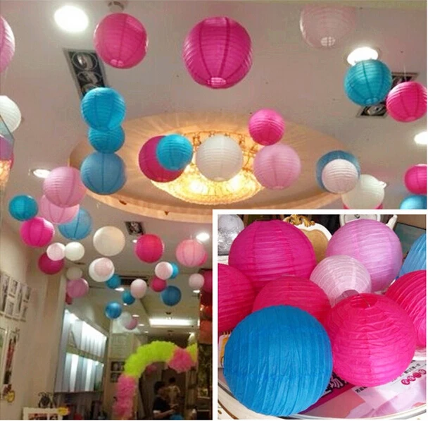 

mixed color 8''(20cm) paper lantern lamp festival&wedding decoration birthday party decorations with free shipping 100pcs/lot