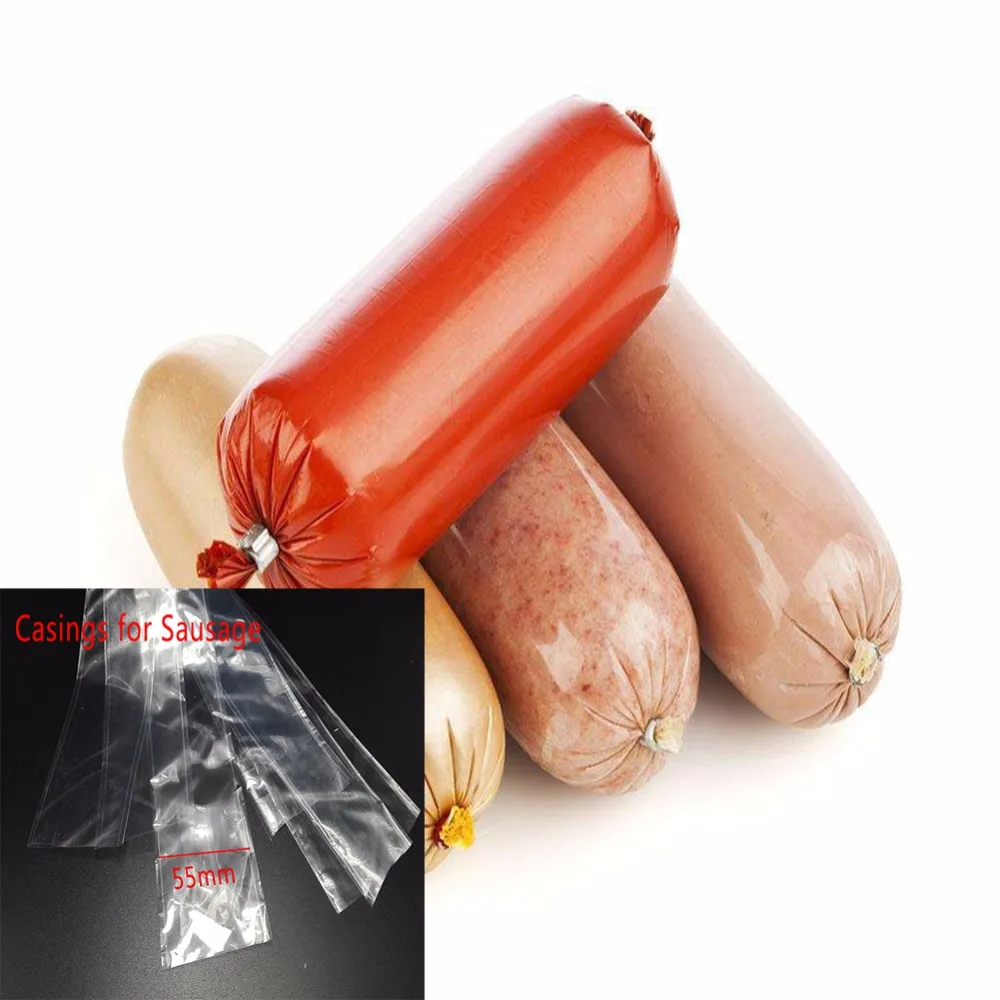 5 meter Lebensmittel Grade Gehäuse für Wurst Salami Breite 50mm Shell für Wurst Maker Maschine Heißer Hund Kunststoff Gehäuse ungenießbar Gehäuse