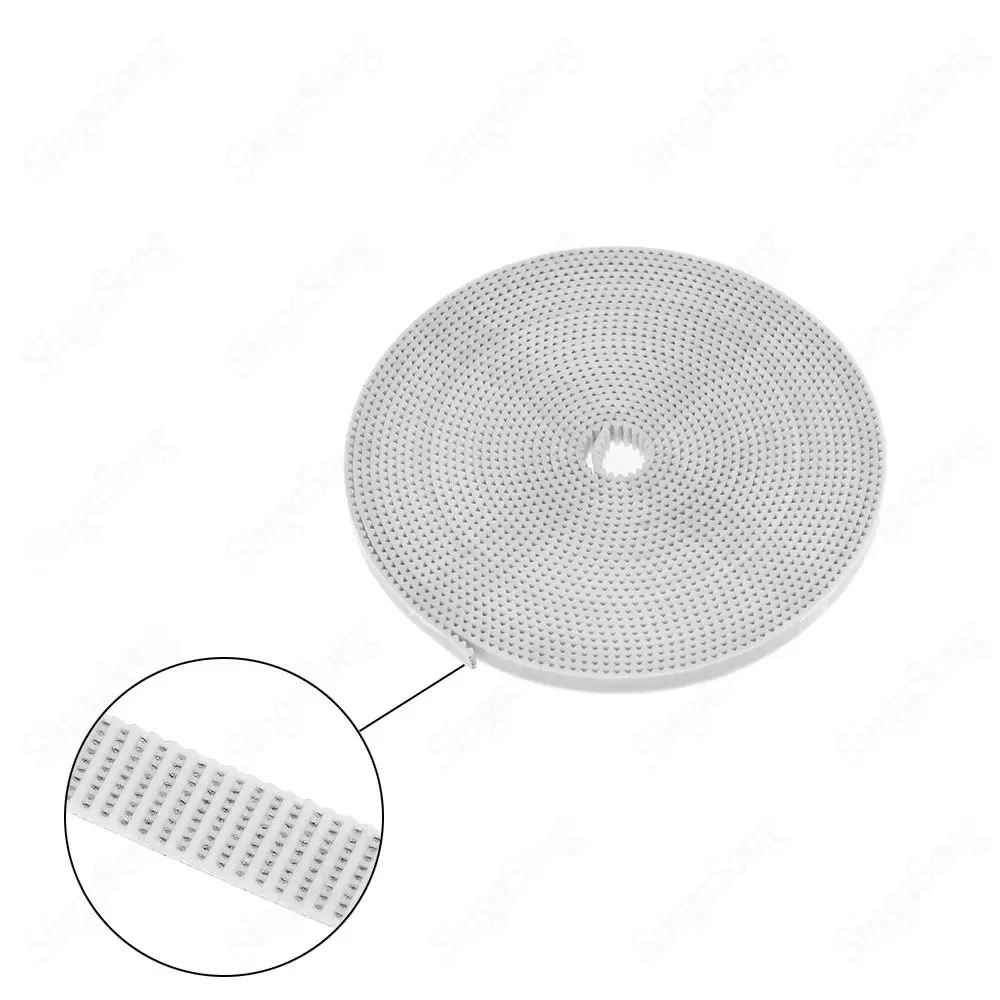 10Meter. PU with Steel Core timing belt GT2 Timing belt White Color 2GT open timing Belt 6mm 10mm Width 2M for 3d printer