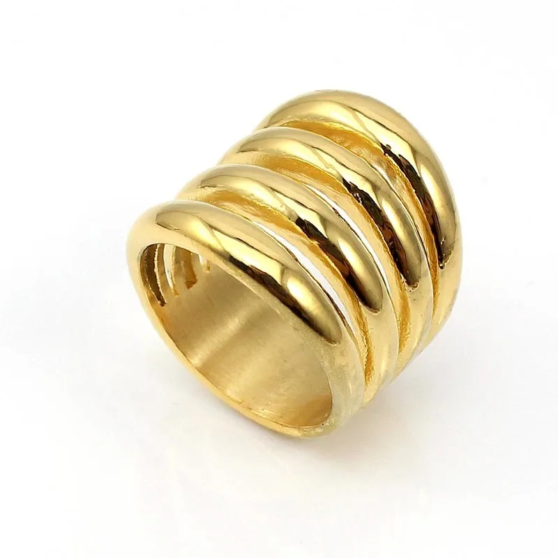 Women Latest Fashion Punk Irregular Spiral Gold/Rose Gold Plating Mid Stacking Knuckle Band Finger Nail Rings Jewelry