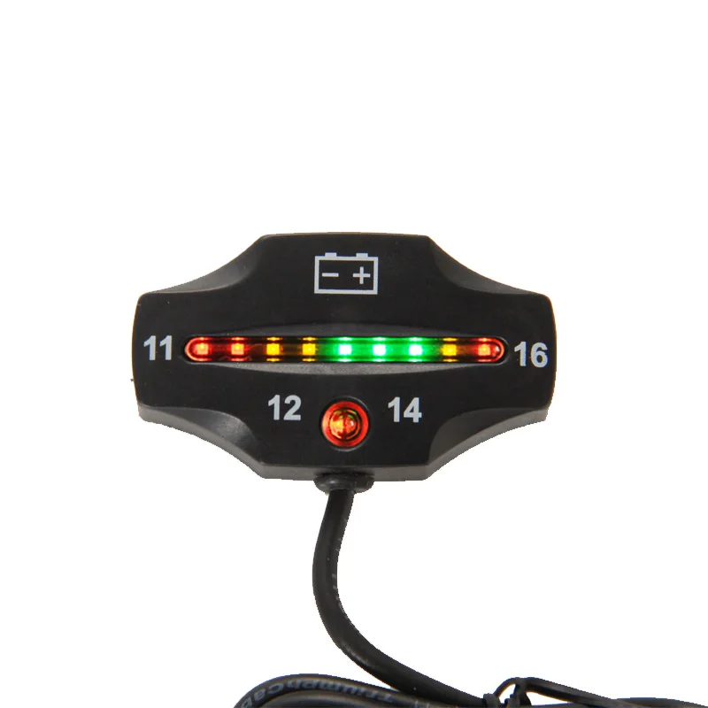 Wskaźnik baterii akumulator wolt LED miernik 12v wskaźnik poziomu baterii do samochodu motocykla ATV traktor silnik do wędy narty E-Bike BI006