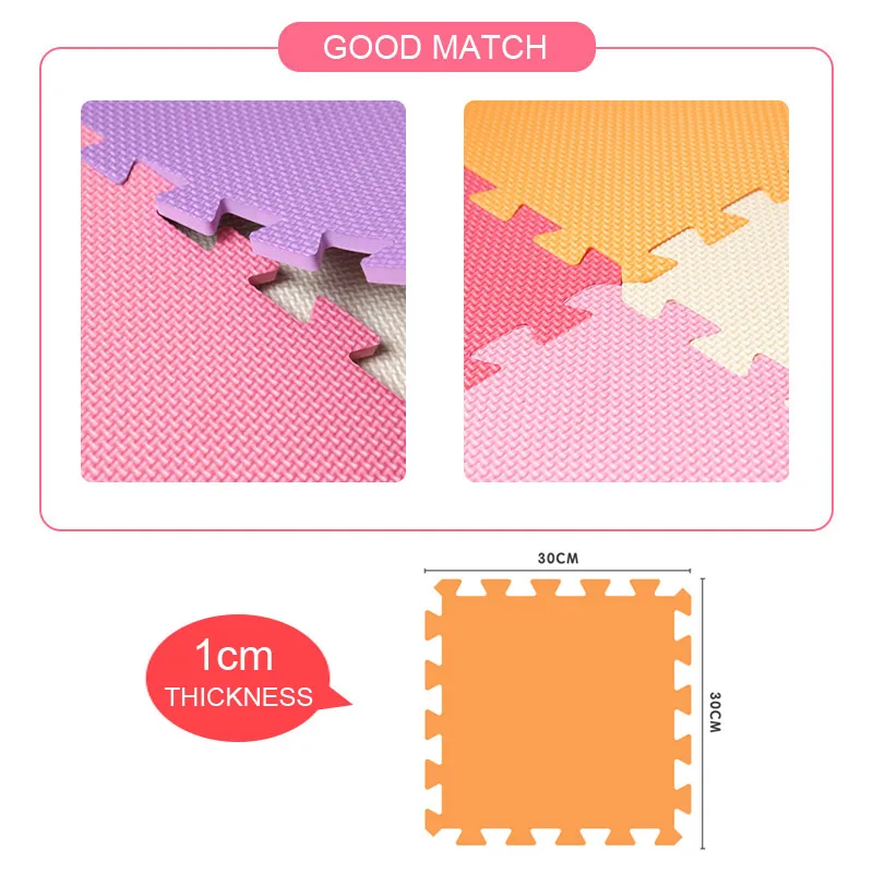 MQIAOHAM baby EVA foam puzzle play mat/9pcs/lot Interlocking Exercise floor mat 30cmX30cm 1cmThick Crawling Yoga Exercise Mats