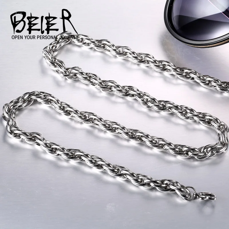 Wholesale 6mm Width Fashion Cool Stainless Steel Man\'s Cheap Chain Necklace BN1028