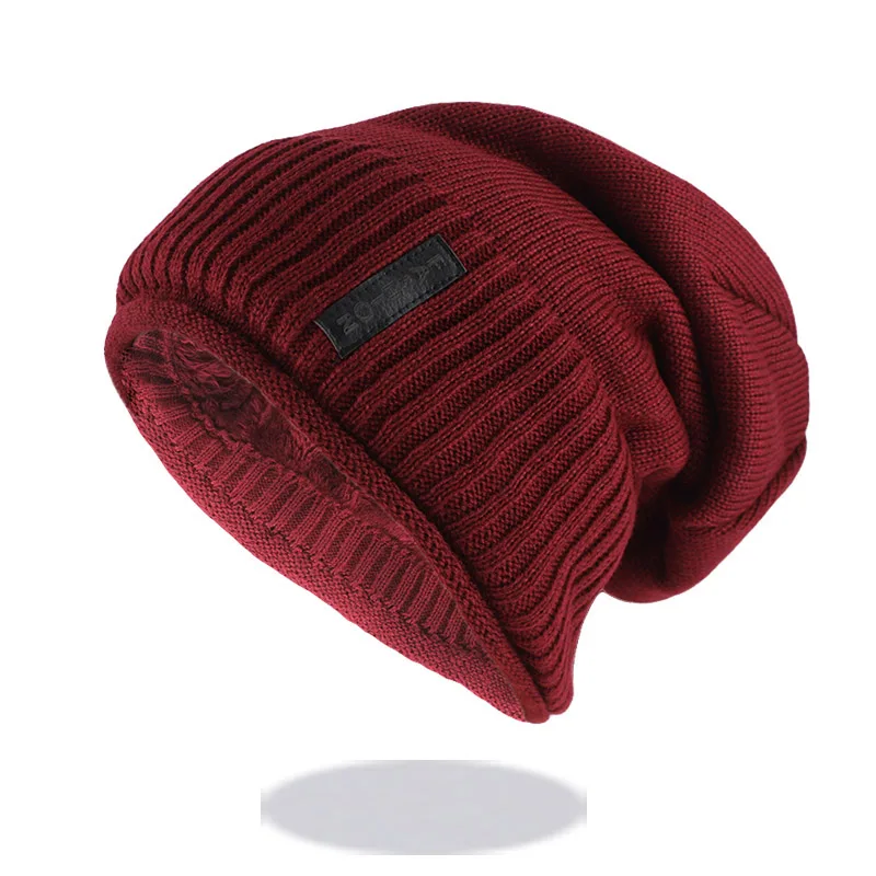 New Style Fashion Men Winter Warm Hat Caps Casual Wool Brand Cotton Beanies For Adult Hip Hop Knitted Men Hats Bonnet Sale