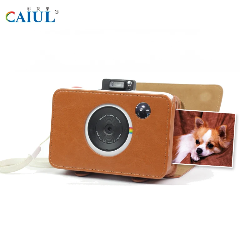 CAIUL Case for Polaroid Snap Touch Instant Print Digital Camera PU Leather Bag with Selfie Mirror Function