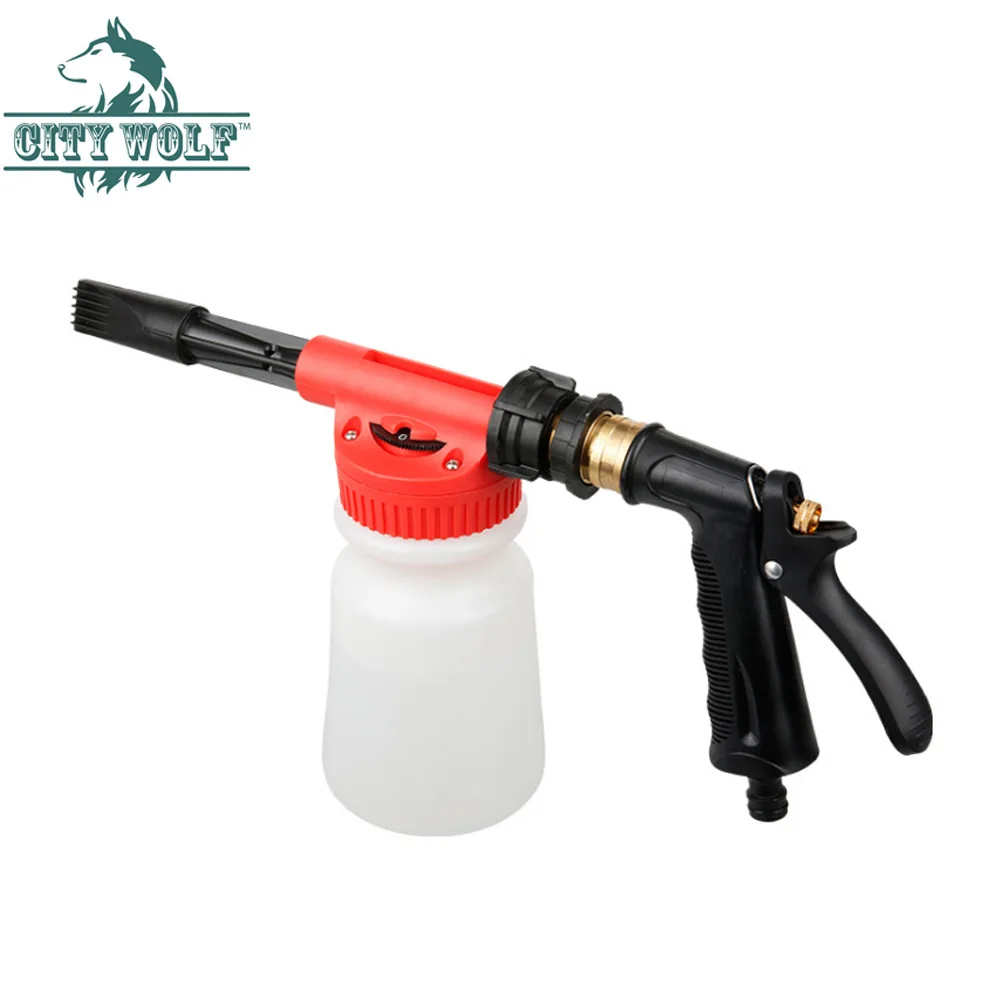 Car Washer High Pressure Snow Foamer Water Gun Car Cleaning Foam Gun Washing Foamaster Gun Water Soap Shampoo Sprayer City Wolf