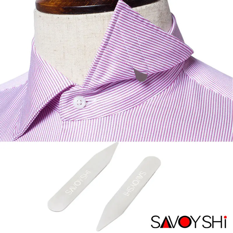 Free Custom Name High Grade Metal Stainless Steel Collar Stays Collar Bones Gift For BF Man Son Boy Shirt Bone Stiffener