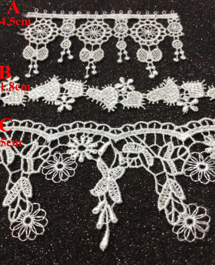 

1.8cm-5cm high quality exquisite water soluble embroidery lace trimming, XERY140422F