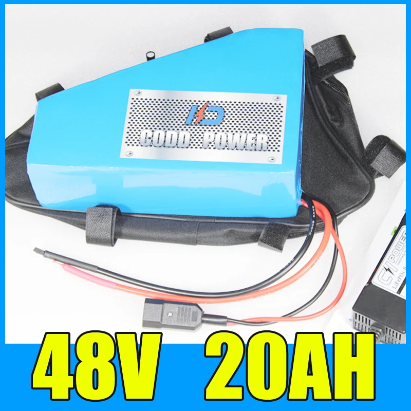 

electric bike battery 48v 20ah Triangle lithium ion 48V bafang battery 1000W BBS02 BBS03 BBSHD motor 48V 750W battery