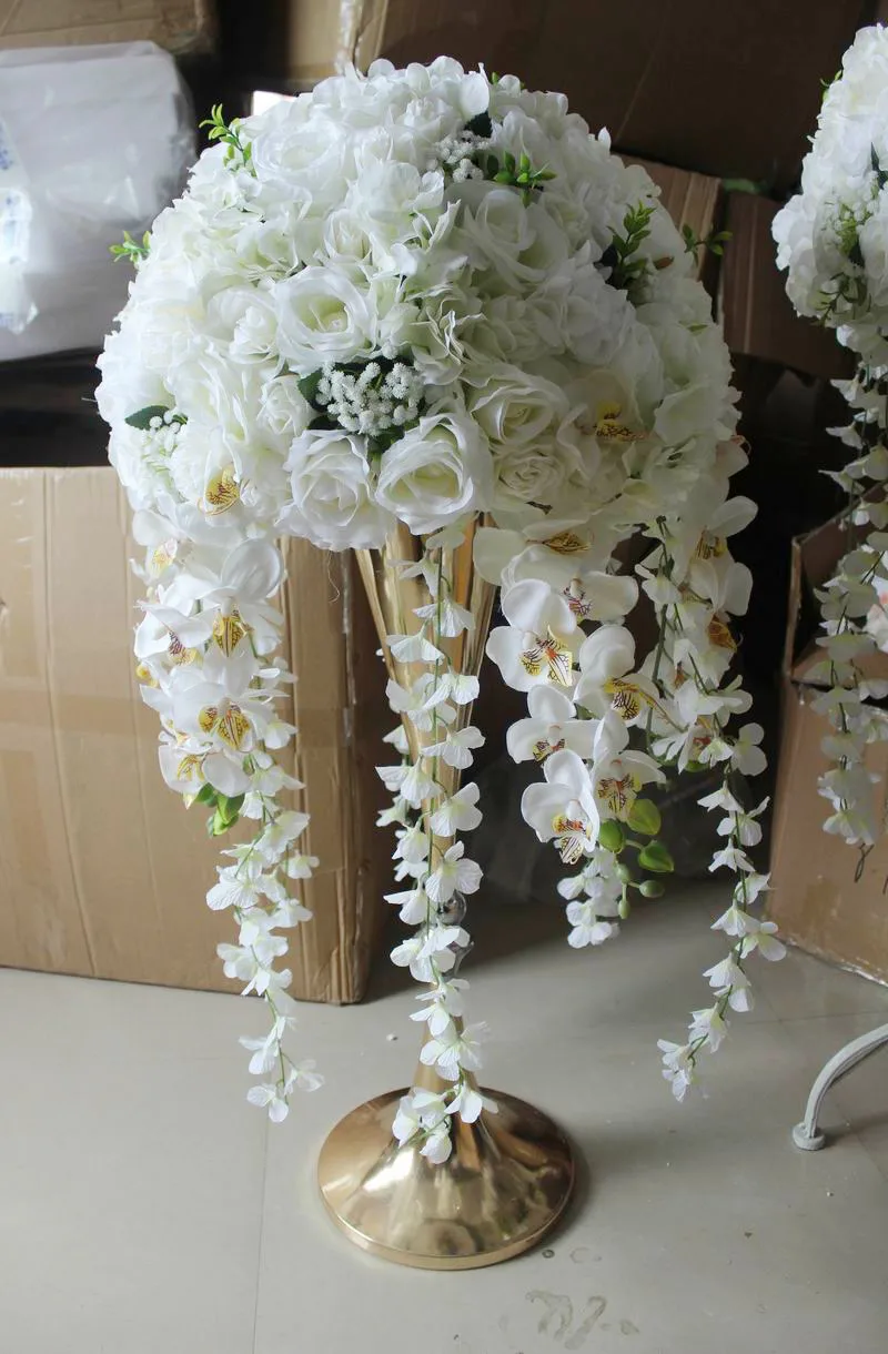 SPR 50cm high quality new style 4pcs/lot wedding road lead artificial wedding table flower ball centerpiece decoration