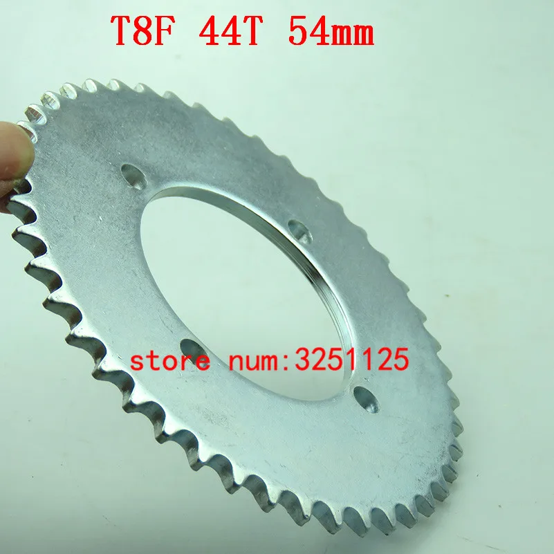 T8F Rear Chain Sprocket T8F 44T Tooth 54mm Silver Drive gear For Mini Moto ATV Quad Dirt Pit Pocket Bike Parts Moped Scooter