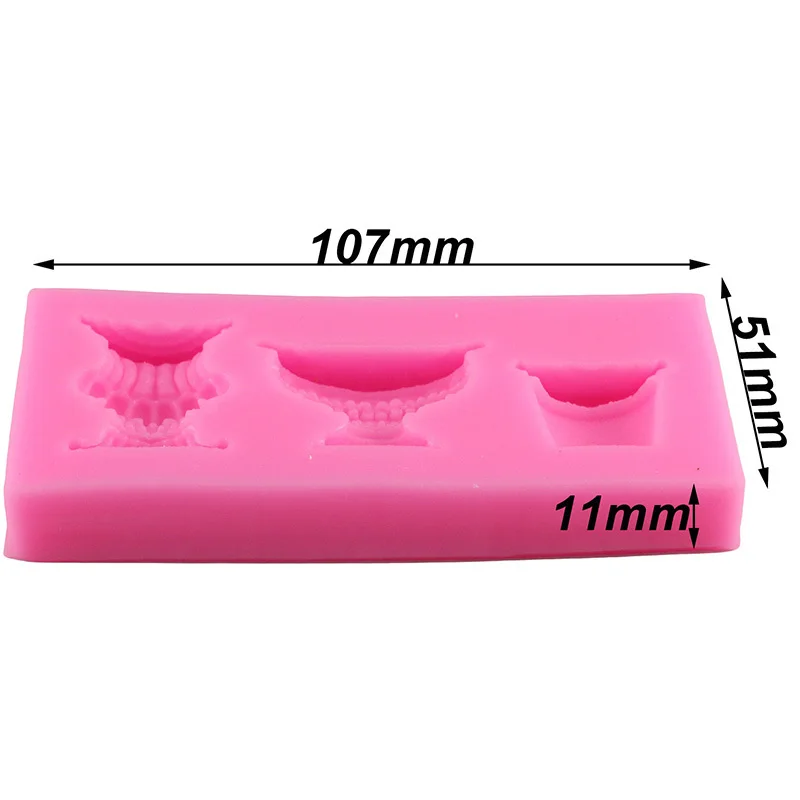 3D Pot Vase Silicone Mold Fondant Chocolate Candy Resin Polymer Clay Soap Mold Cupcake Cookie Decoration Jewllery Silicone Mould