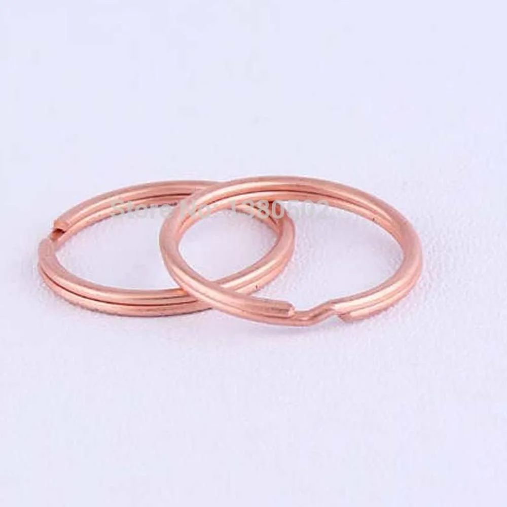 50pcs 30mm Rose gold color practical buckles key ring key chain  for bag Diy Accessories