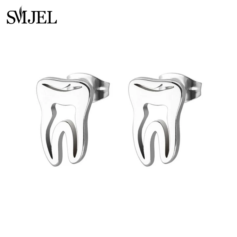 SMJEL Fashion Tooth Stud Earrings for Women Girls Doctor Earring Office Style Medical Jewelry Gift for Nurse Doctor Accessories