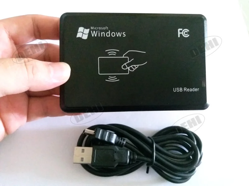 125KHz RFID Reader 13.56MHz Reader USB Port Smart Card Reader Contactless Sensitivity RFID Tag Key Fob Smart Card