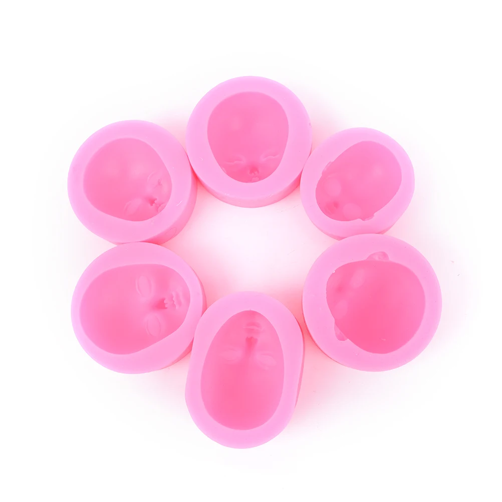 1pcs Baby Face Girl Head Chocolate Silicone Mold For Cake Decorating Tools Polymer Clay Resin