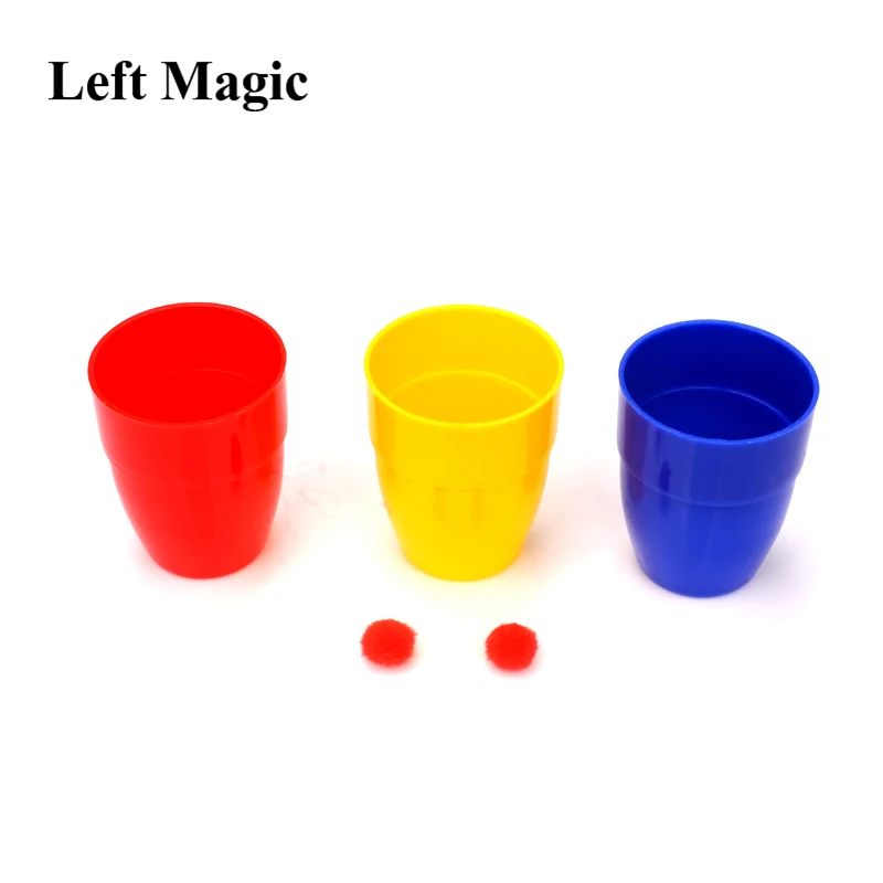 1 Set Magic Three Cups And Balls Magic Tricks Many Size Close Up Stage Magic Props Magician Magic Kids Toys Mentalism G8122