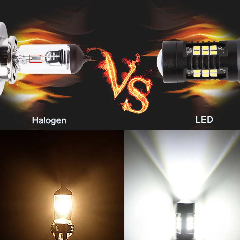 7443 LED 전구, 방향 지시등, 브레이크 등, 주차등, 자동 안개등, 빨간색 호박색, 7440 W21/5W, T20, 1200Lm, 2 개