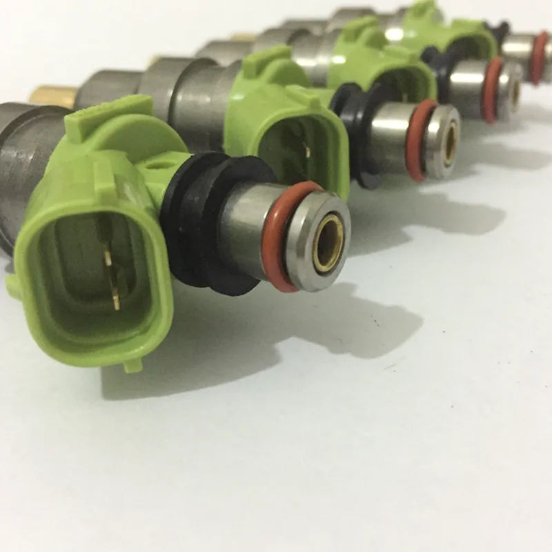 6pcs 1001-87096 flow matched Green 800cc sard fuel injector for NISSAN Skyline GT-R 200SX MITSUBISHI Lancer EVO 1-9 MAZDA RX-7