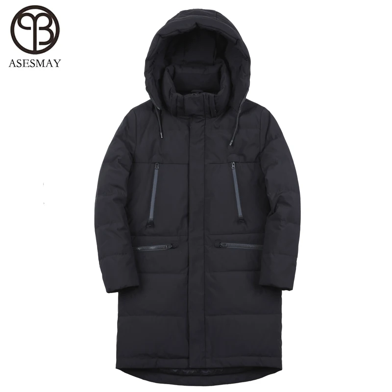 Asesmay 2021 men winter jacket white duck down thick warm brand clothing high quality goose male coat down parkas russian coats