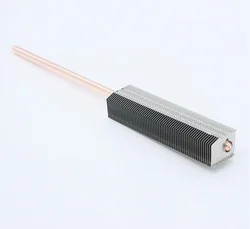 All aluminum Radiator flakes Fins finned match 8mm heat pipe radiator processed to welding cooling heatsink+8*200mm Copper Tube