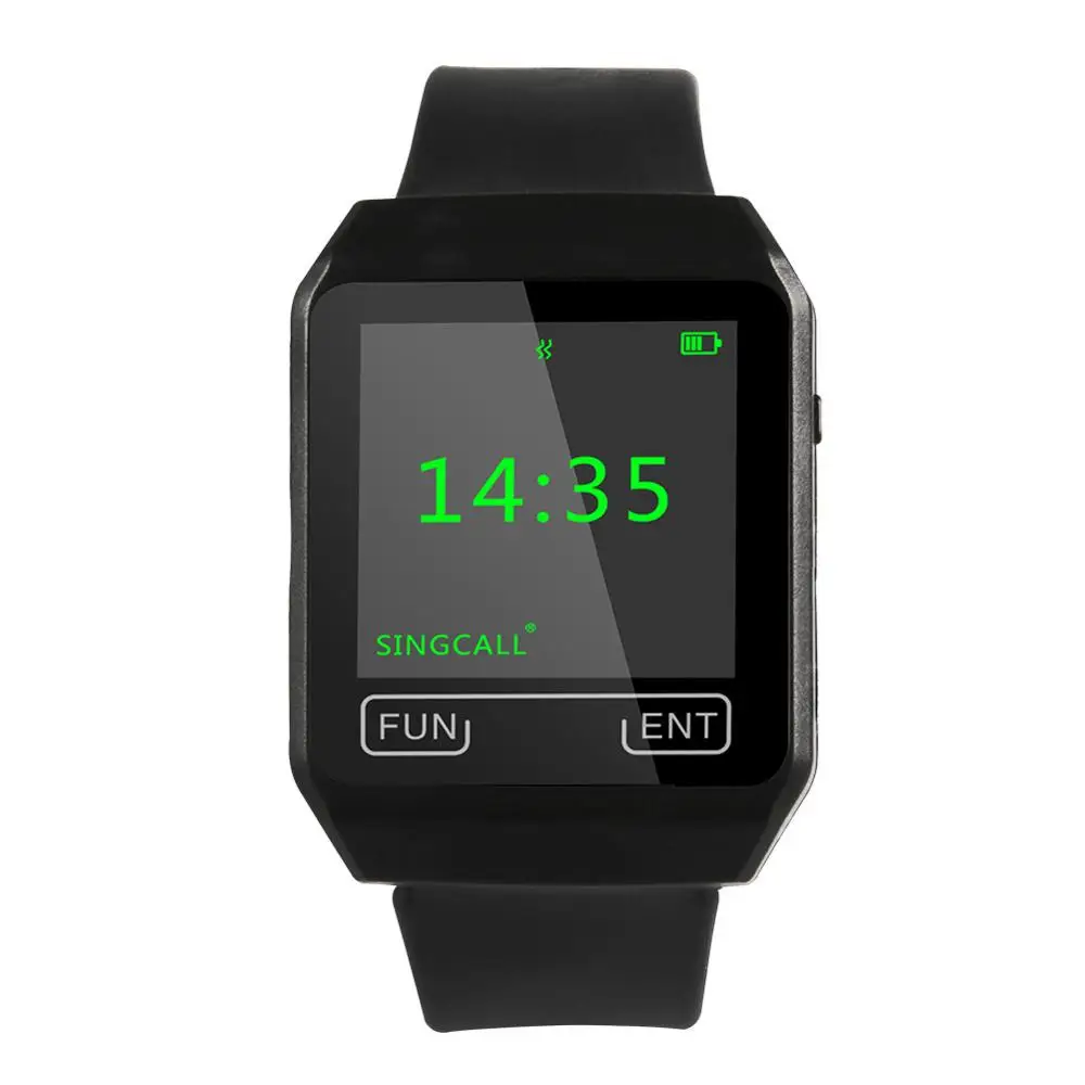 Imagem -03 - Receptor Móvel Inteligente Singcall Receptor de Relógio de Nova Geração Sistema de Chamada sem Fio Tela Grande Relógio à Prova Dágua Novo Ape6800