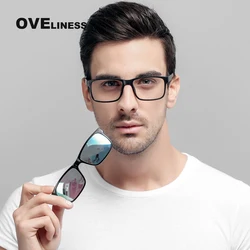 Polarized Magnet Clip Óculos para Homens e Mulheres, Óculos de Prescrição Miopia, Óculos Ópticos, Brand Designer, Eyewear